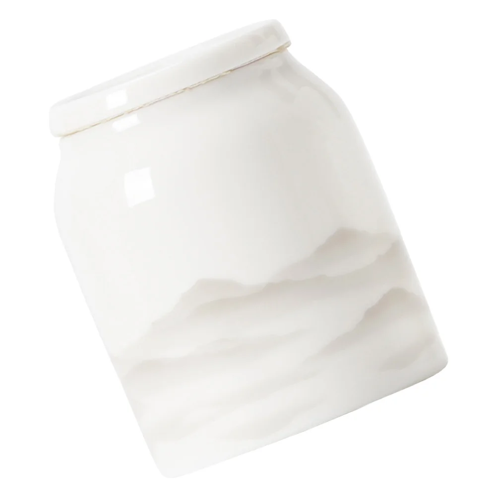 

Ceramic Tea Jar Porcelain Storage Container Airtight Seal Loose Leaf Tea Canister Portable Office Travel Kitchen