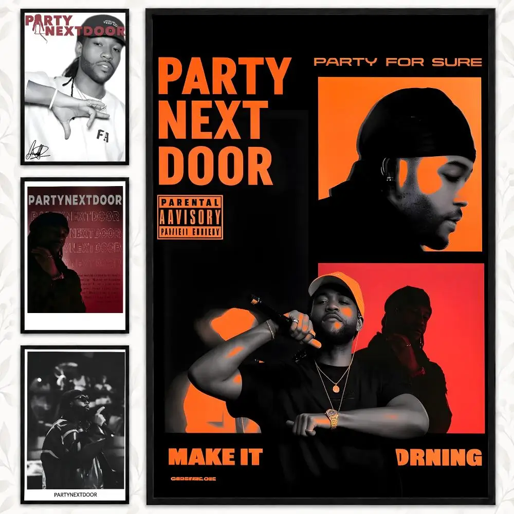 PARTYNEXTDOOR RnB Singer Moody Album Music Aesthetic Poster Decorative art prints for the home, holiday gifts, unframed