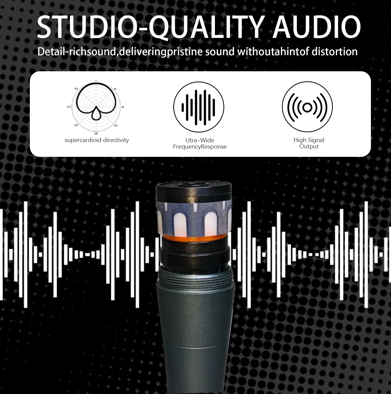 LN85 المهنية السلكية ميكروفون سلسلة Dynacmic الصوتية يده هيئة التصنيع العسكري مناسبة لحفلة الكاريوكي الغناء المواد المعدنية القلب #5