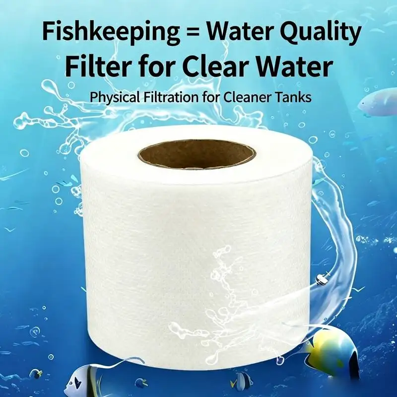 Aquarium Auto Roller Filter Fleece Roll Disposable Filter Cloth No Fiber Shedding Marine Reef Sump Fish Tank Water Filtration