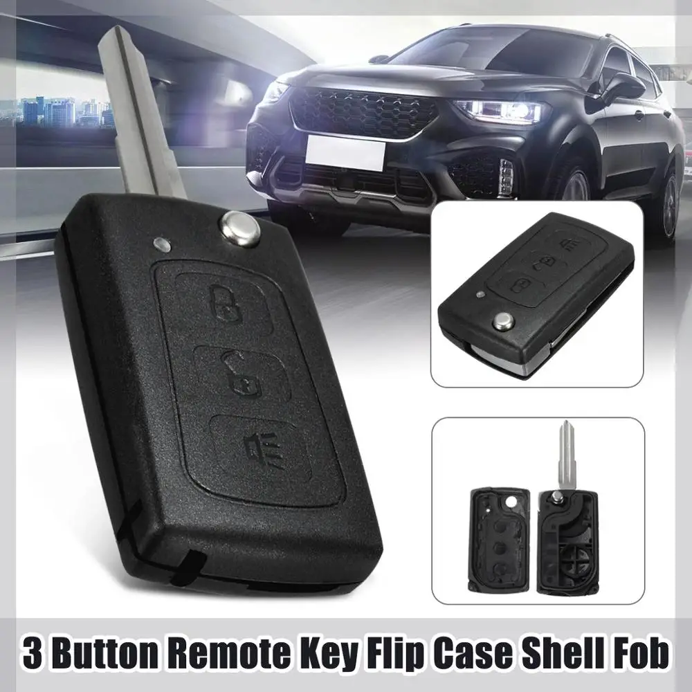 3 Button Car Folding Remote Flip Key Case Shell Fob With Battery Holder Replacement For Great Wall HAVAL HOVER H3 H5