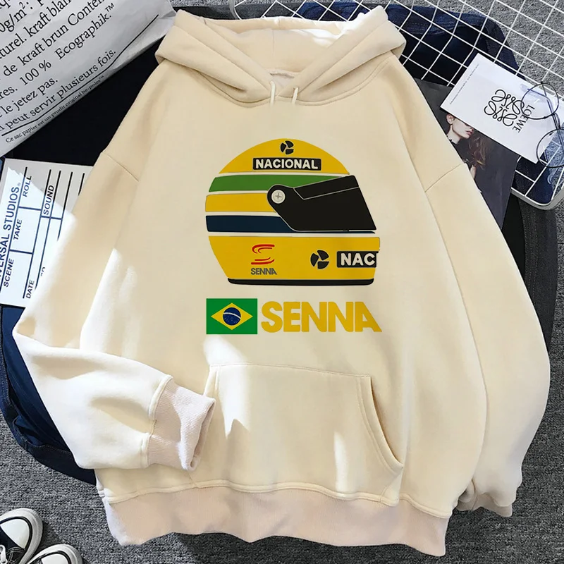 Ayrton Senna hoodies women vintage long sleeve top japanese sweat y2k pulls female vintage tracksuit