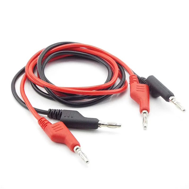 Spine a Banana da 4mm connettori per cavi a doppia Clip a coccodrillo sonda per cavo di prova piastra dorata cavo per altoparlante Audio per