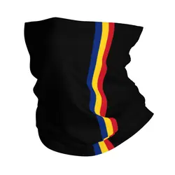 Minimalist Romania Flag Bandana Neck Gaiter for Hiking Hunting Men Women Wrap Scarf Romanian Pride Balaclava Warmer