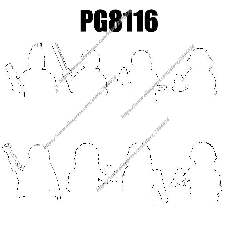 PG8116 Action Figures Movie accessories Building Blocks Bricks toys PG782 PG783 PG784 PG785 PG786 PG787 PG788 PG789