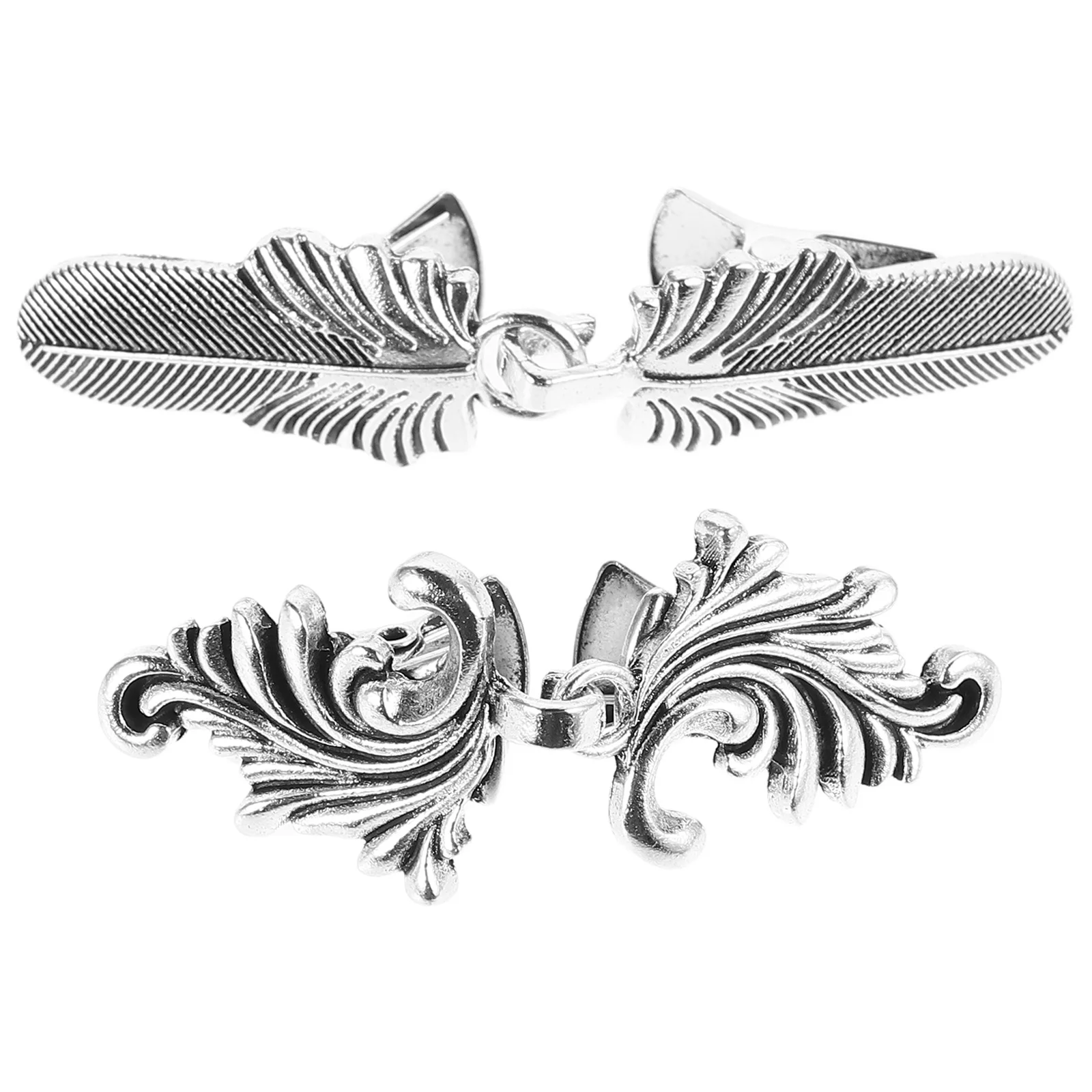 

2Pcs Hollow Sweater Clips Vintage Zinc Alloy Shawl Pins Cardigan Closure Decorative Dress Clips Retro Cardigan Clip Fasteners