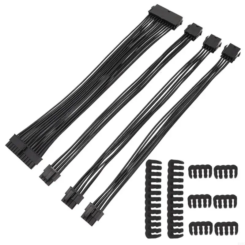 

E65C Computer Chassis Power Extension Cable Mainboard 24Pin + CPU 8Pin + 2x CPU 8Pin
