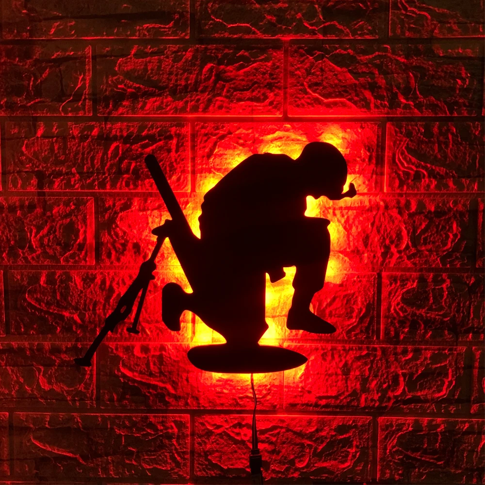 ZK30 Popular Soldier Luminous Color Changing LED Night Light Bedroom Bar Decoration Wall Lamp Wall Hanging Painting Gift