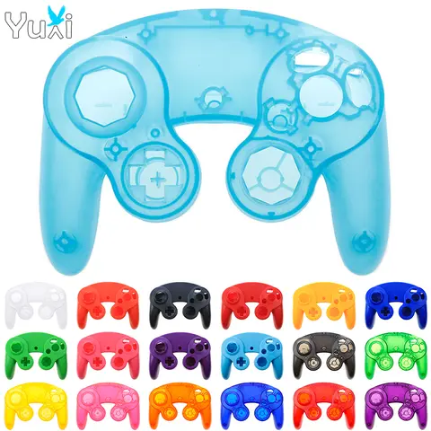 YuXi boîtier Transparent coque boîtier poignée transparente couvercle de remplacement pour Gamecube NGC contrôleur accessoires de jeu
