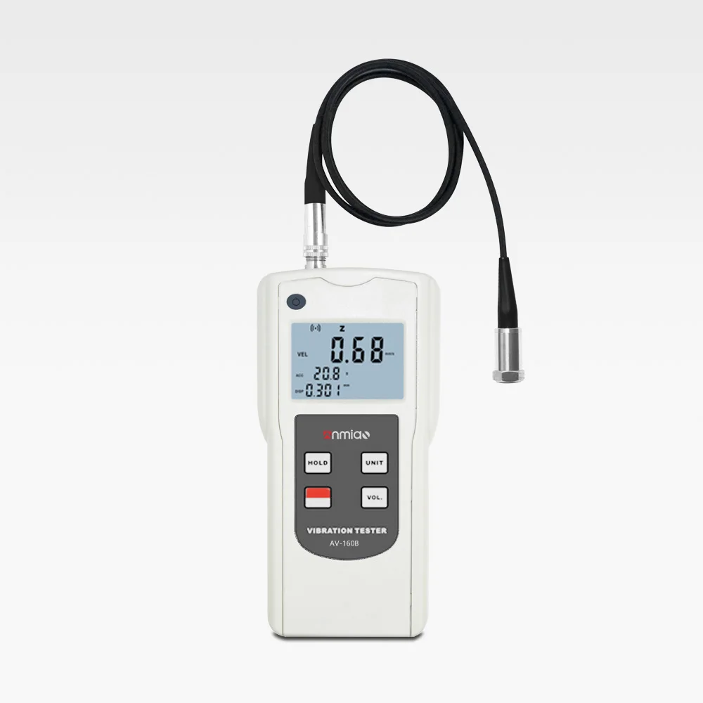 Digital Vibrometer AV-160B High Precision Vibration Analyzer 0.1~400.0 mm/s 10-10KHz Mechanical Vibration Measuring Instruments