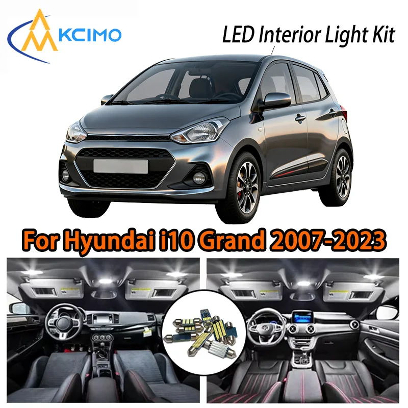 

KCIMO For Hyundai i10 Grand i10 N Line 2007-2023 Premium LED Interior Kit - 2 Colors , Quick Installation, Long-Lasting