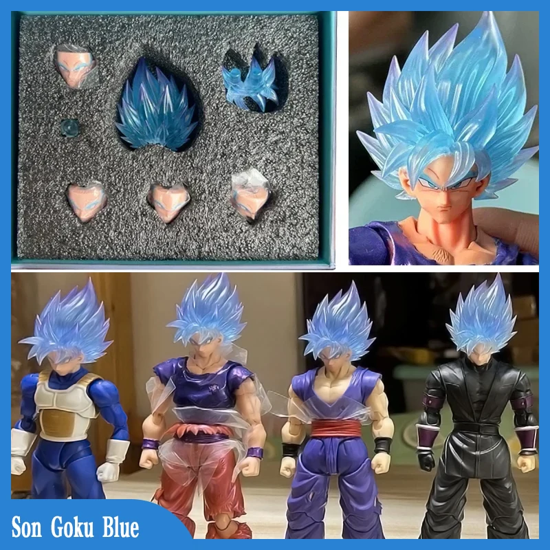 

Dragon Ball Z S.H.Figuarts SHF Son Goku Blue Super Saiyan Super God Head Sculpt Accessories Anime Action Figure Toys