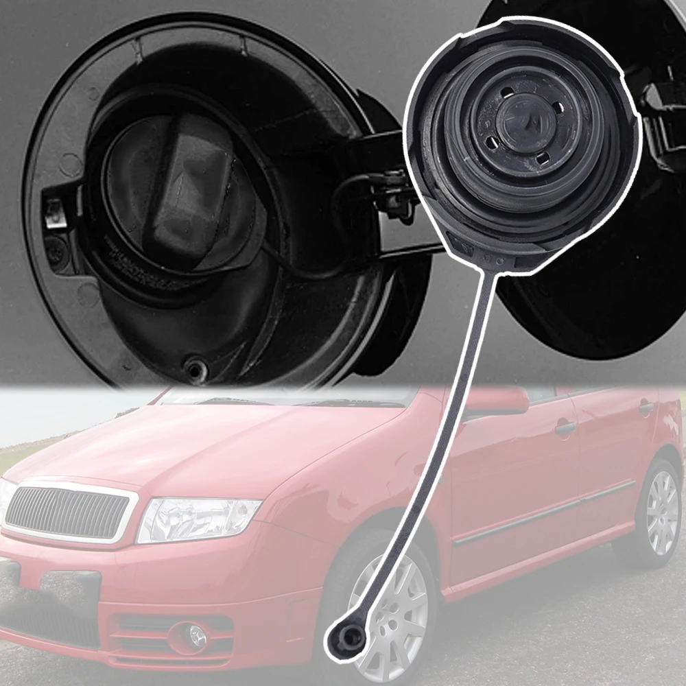 Car Fuel Tank Petrol Gas Cap Filler For Skoda Fabia 6Y 1999 2000 2001 2002 2003 2004 2005 2006 2007 Cover Cord Strap Band