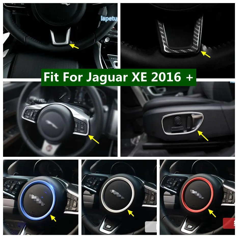 

Steering Wheel / Seat Adjust Memory Button Cover Trim For Jaguar XE 2016 - 2019 Matte / Red / Blue / Carbon Fiber Accessories