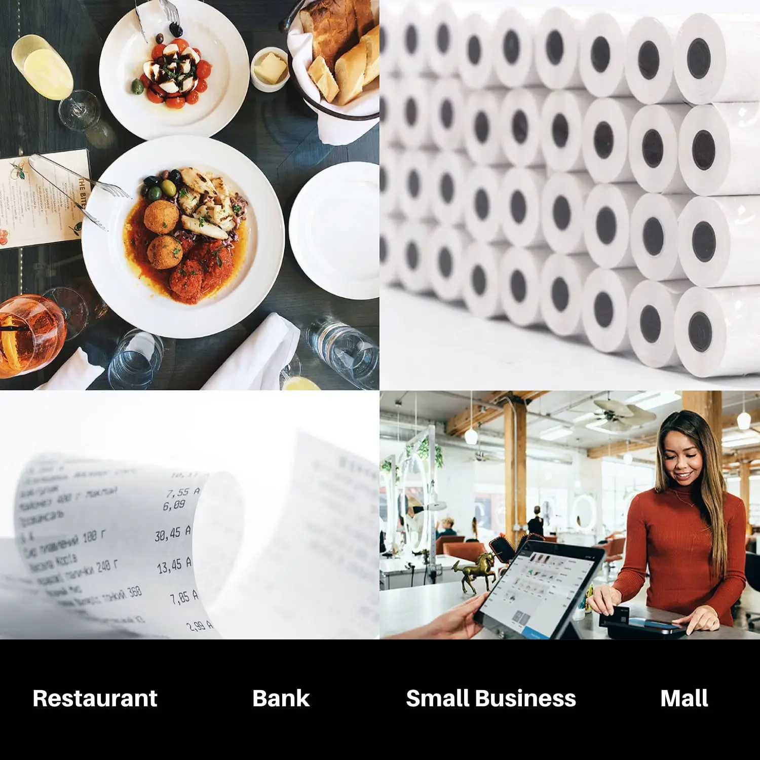 2Rolls 80x80 Thermal Rolls Paper Receipt Till Rolls - Premium Quality, Long-Lasting, Fast-Printing, For Most Thermal Printer