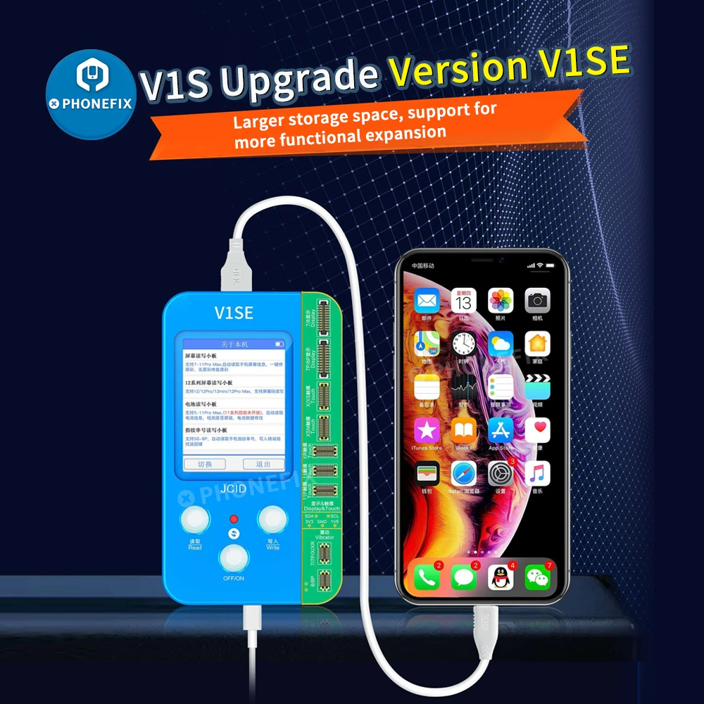 جهاز عرض نقطة JC V1S V1SE لهاتف Iphone ذو بصمة الإصبع ملون أصلي حساس للضوء جهاز برمجة لبصمة الإصبع