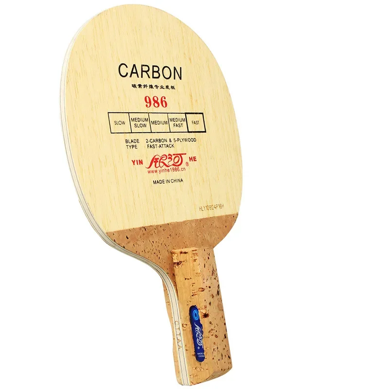 Original YINHE 987 Pure Wood Korea Type Fast Attack 986 Carbon Tabletennis Blade Japanese Penhold JS Handle Racket Pingpong Bat