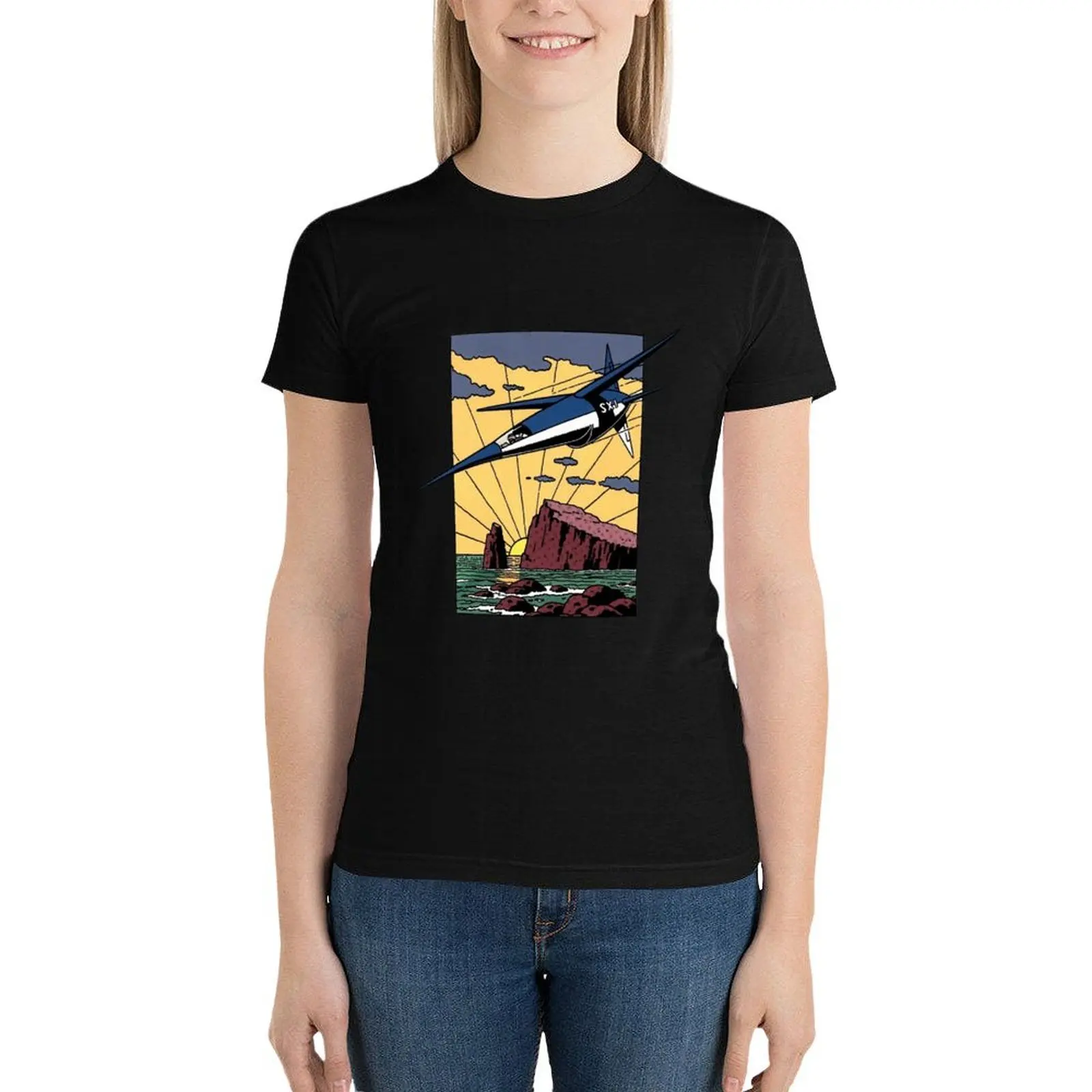 Swordfish SX1 With Panel Background (From The Secret Of The Swordfish (Le Secret De L'Espadon)) T-Shirt