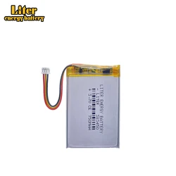 1.25mm 3-wire connector Size 383450 3.7V 750mah Lithium polymer Battery With Protection Board For GPS Digital Products