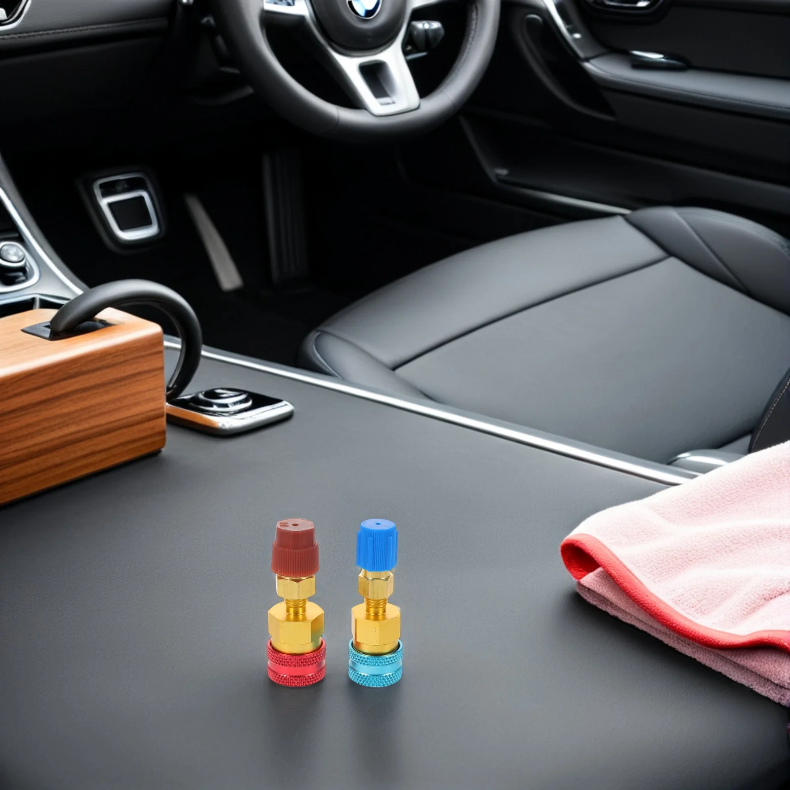 2 Stuks R1234Yf Snelkoppelingen Kit Airconditioning Adapter Voor Ac Slang Connectors Koelmiddel Opladen Hoge Druk Afdichting