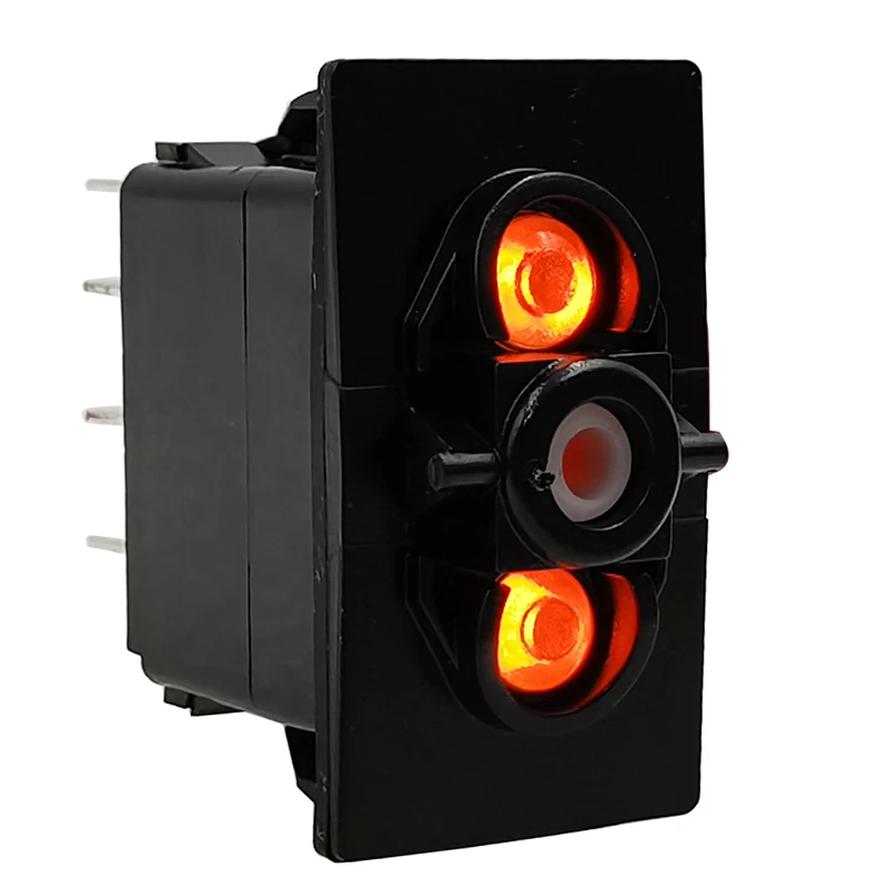 12V 24V Amber LED Rocker Switch Body SPST DPDT– ON OFF / ON OFF ON / ON ON OFF | Switch Actuator Cap Not Included