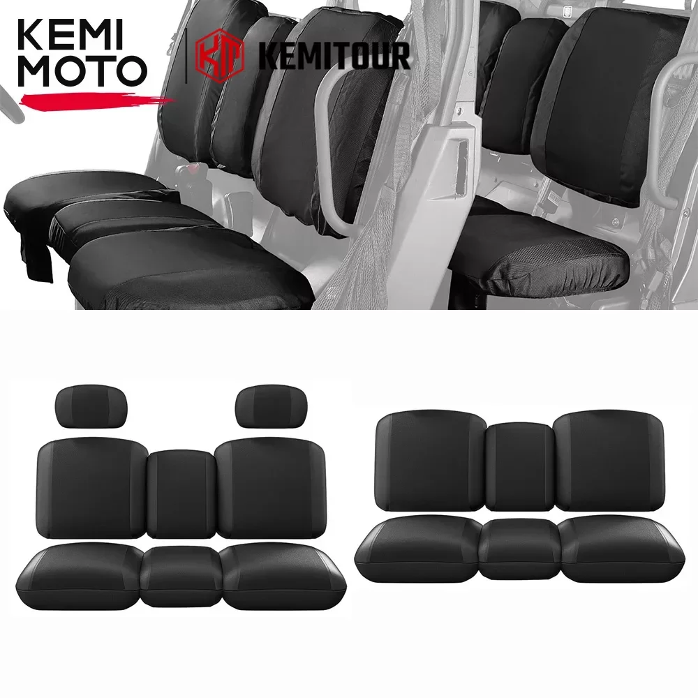 

KEMIMOTO Seat Cover 1680D Waterproof Oxford Cloth Diving Cloth for Can-Am Defender MAX DPS HD7 HD9 HD10 2/4 Seats UTV Off-Road