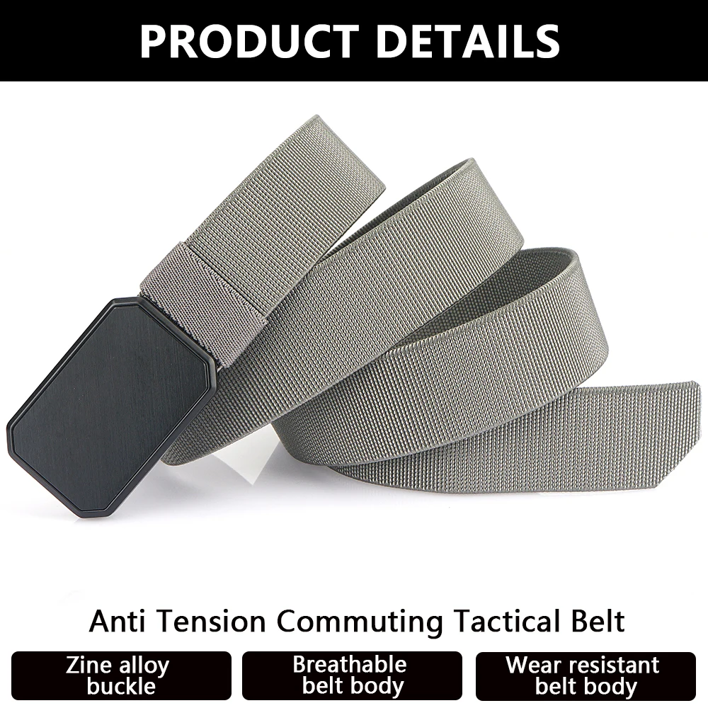 ALPTACTICS Magnetischer elastischer Gürtel für Herren, Legierungsschnalle, Schnellverschluss, Unisex, dünner Gürtel, 35 mm, Gürtel für Herren und Damen, Jeans, Bund, Gürtel – Detail 9