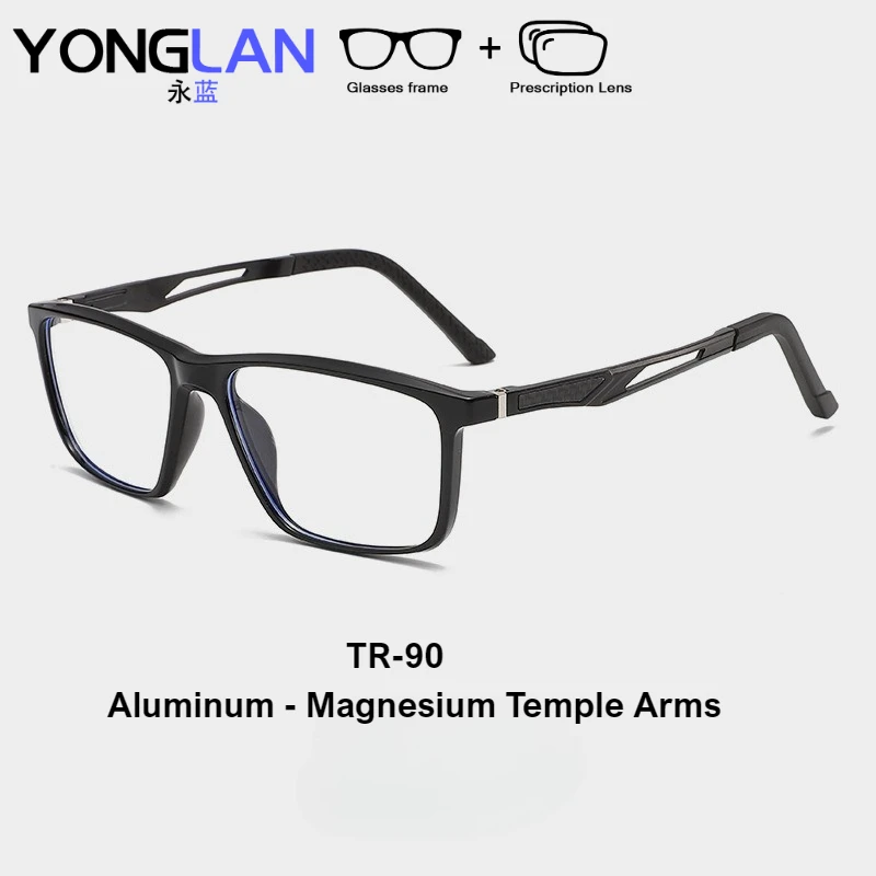 

YongLan Modish Square TR-90 Prescription Glasses For Unisex Anti Blue Light Progressive/Photochromic Optical Eyeglasses