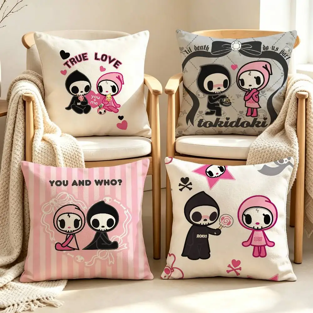 Cute A-Adios C-Ciao Ciao Cartoon T-TokidokiS Custom Double Sided Print Square Pillow Cushion Cover