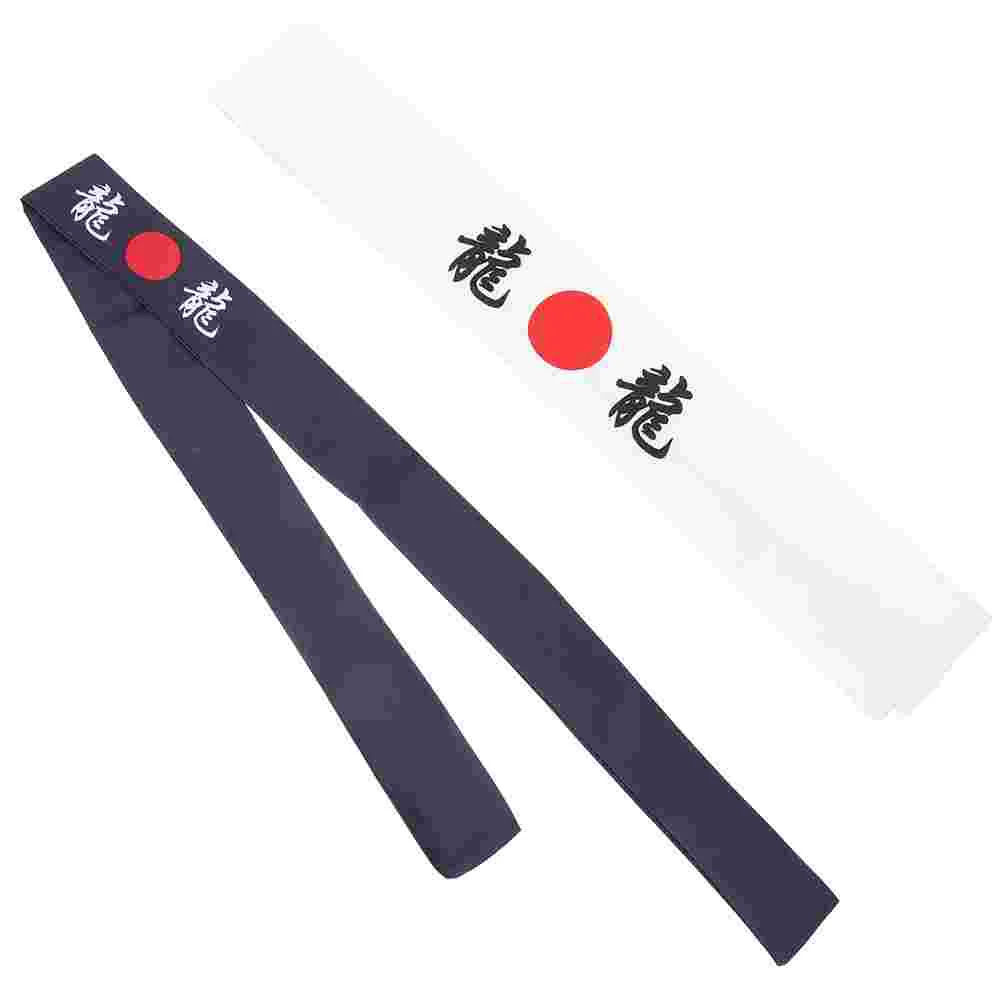 2 Pcs Bushido Japanese Headband Hair Portable Japanese-style Karate Sports Taekwondo