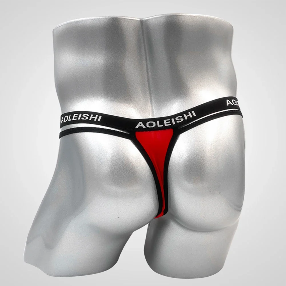 Male Men Panties Clothes Scrotum T-Back Backless Thongs Bulge Pouch Underpants Elastic Underwear Erotic Fashion