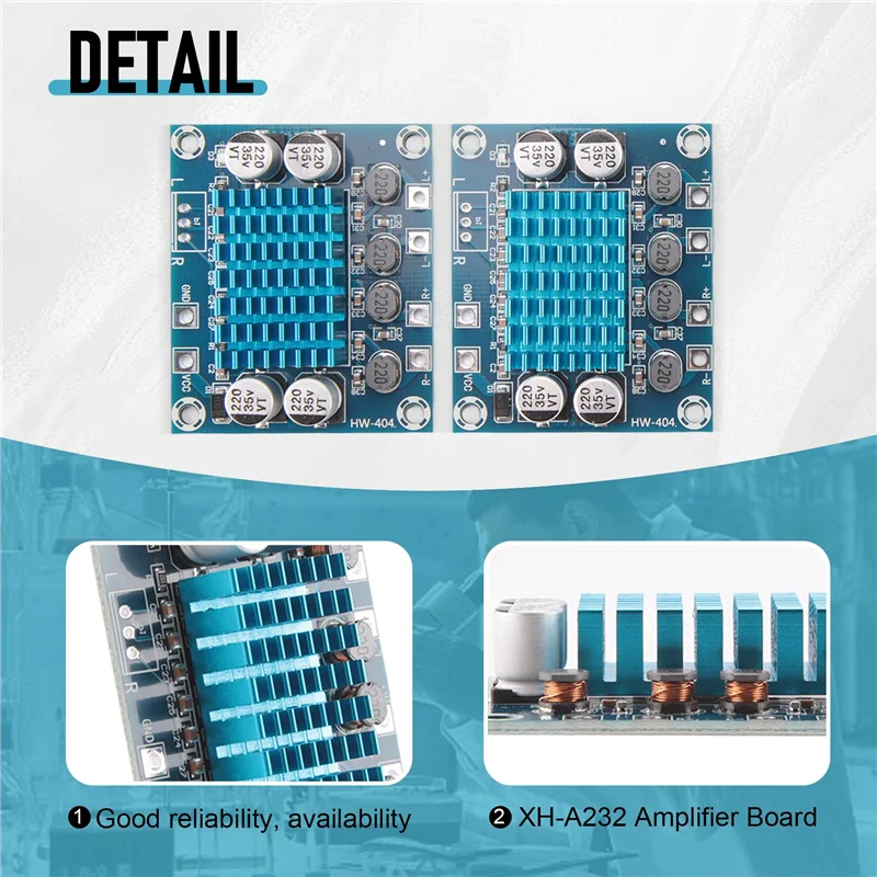 

ABMF-4Pcs TPA3110 XH-A232 30W+30W 2.0 Channel Digital Stereo Audio Power Amplifier Board DC 8-26V 3A