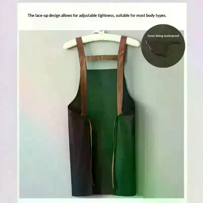 Kitchen Apron Waterproof Oil Proof Durable Unisex Work Apron for Home Cooking Restaurant BBQ Gift for Baking Enthusiasts