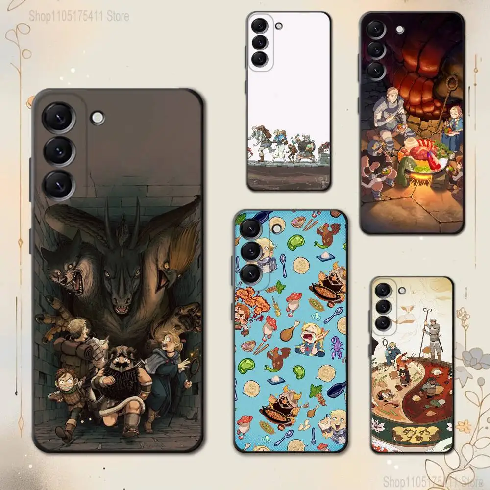 

D-Dungeon M-Meshi Phone Case For Samsung Galaxy A 73,72,51,53,52,71,22,5G,Note,J7,8,9 Soft Black Cover