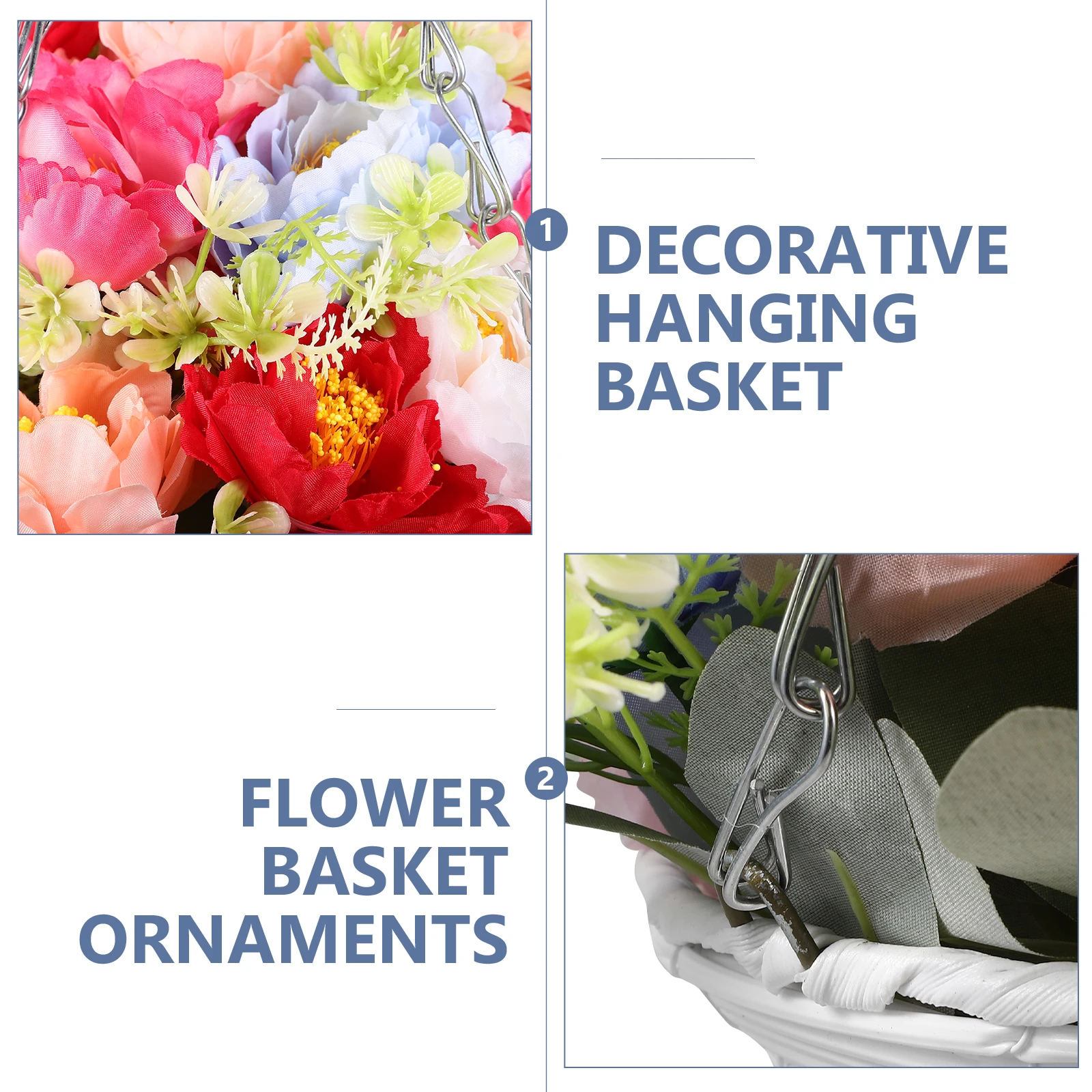

Artificial Flower Basket Hanging Plants Indoor Outdoor Decor Faux Flowers Reusable Safe hanging greenery decor plants hanging