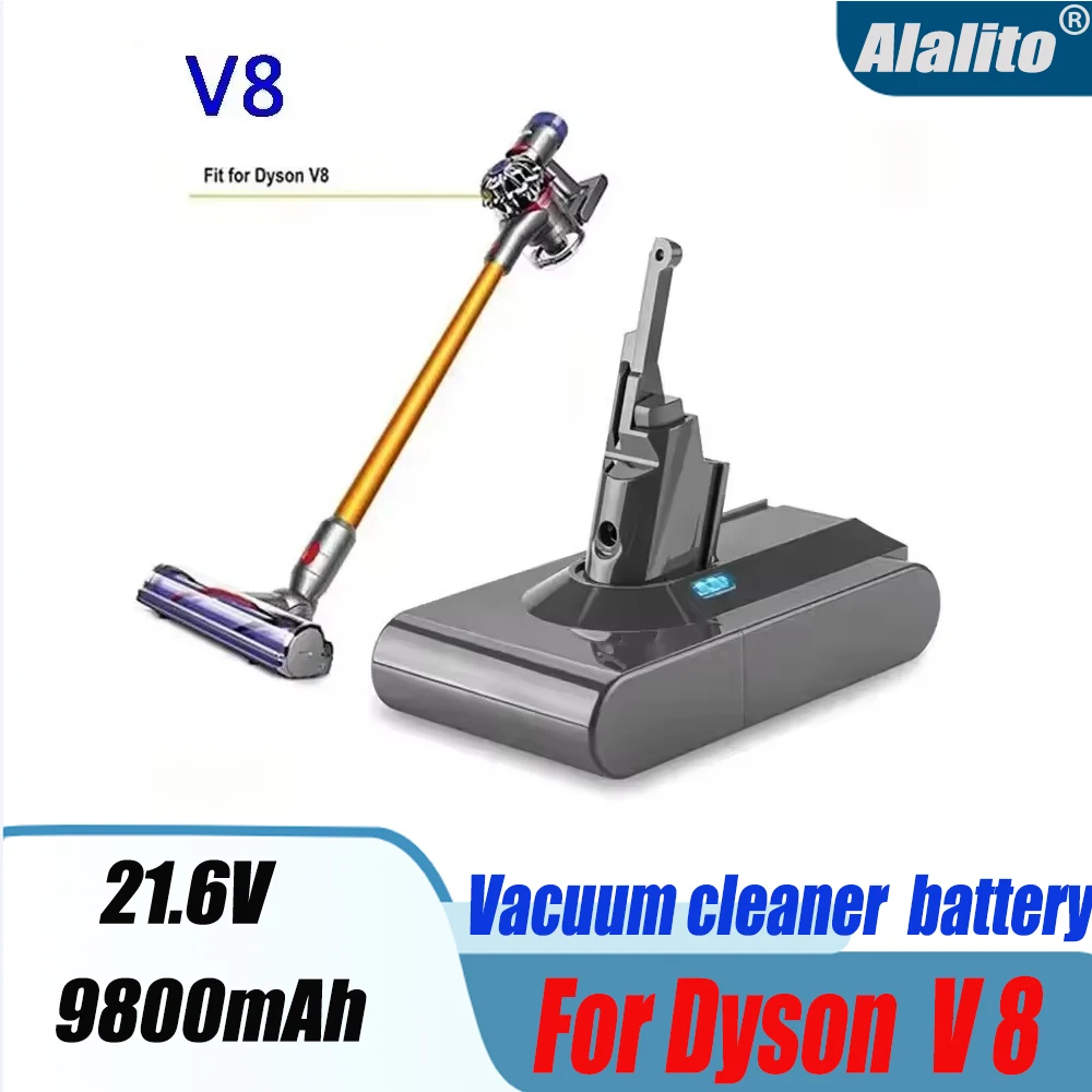 21.6 V, 38000 mAh, Replacement battery for vacuum cleaner Dyson V8 Absolute Cord Free, battery for h