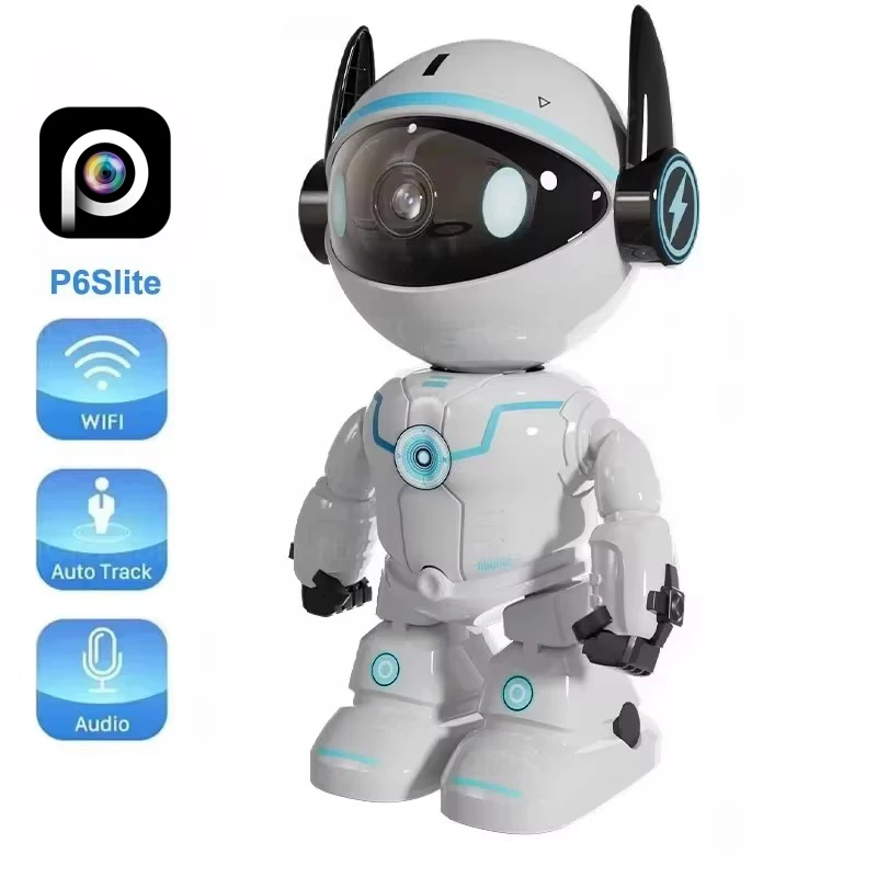 P6Slite APP Robot Camera Wifi 5MP Indoor Home Security Camera Night Vision Two Way Audio Auto Tracking Indoor Baby Monitor