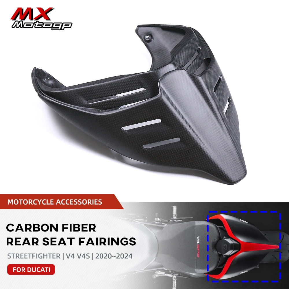 Carbon Fiber Rear Hump Cover For DUCATI Panigale V4 V4S V4R Streetfighter V4/S V2 2018-2024 Motorcycle Tail Seat Fairing Kits