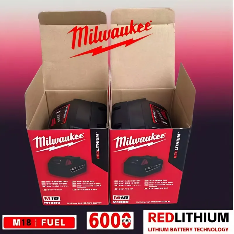 

100% New Milwaukee M18 6.0Ah High Output Battery 18V Lithium-ion Rechargeable for Milwaukee M18 Cordless Power Tools