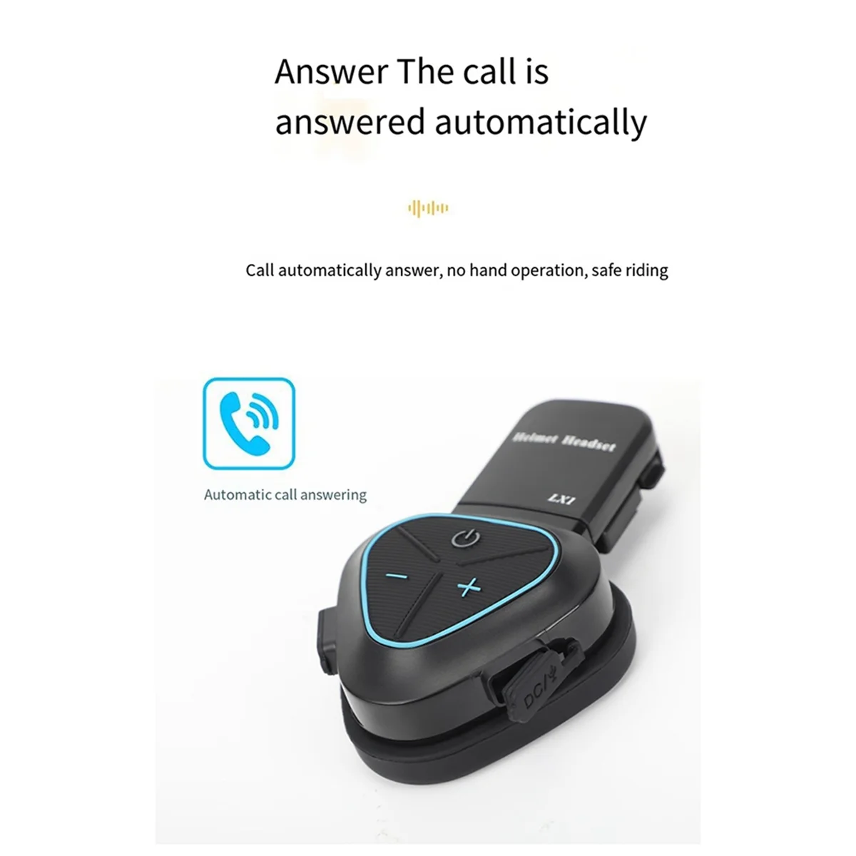 ใหม่ LX1 หมวกกันน็อครถจักรยานยนต์ชุดหูฟังบลูทูธแบบพกพาสมาร์ทตัดเสียงรบกวนกันน้ําชุดหูฟัง Takeaway