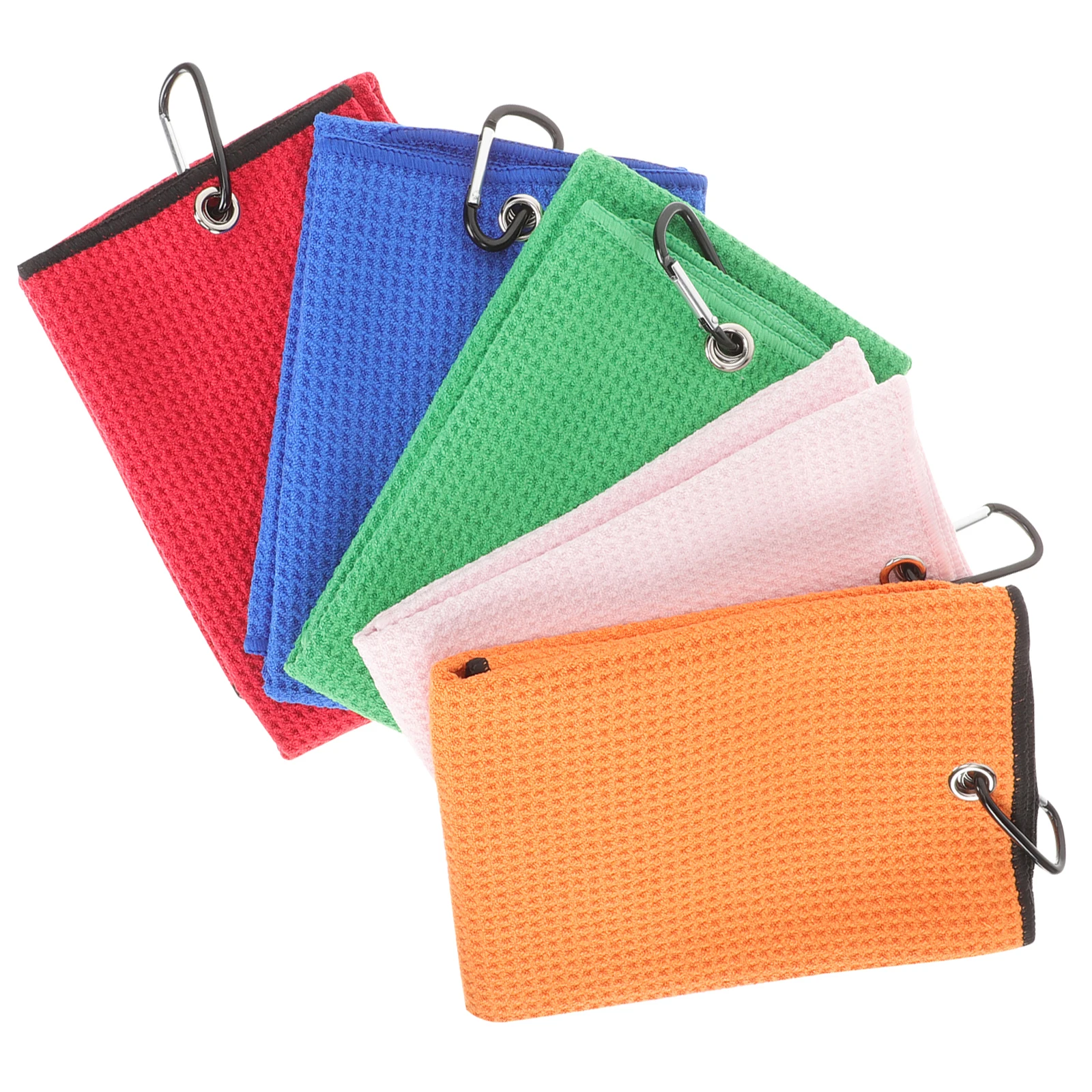 

5 Pcs Towels Portable Cleaners Buckle Store Ball Cleaning Towel Outdoor Golfs Ball Towel Sports Golfs Supplies