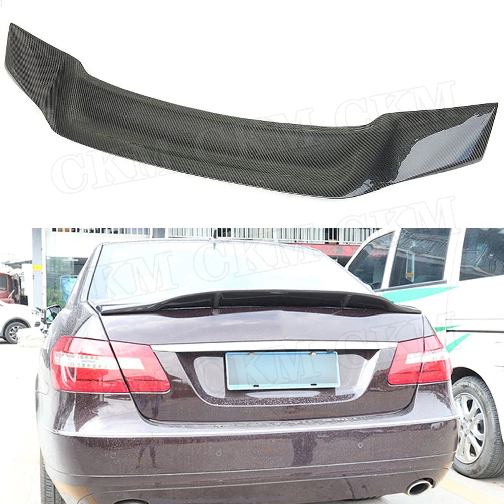 Carbon Fiber Rear Spoiler Boot Lip Wing For Mercedez Benz E Class W212 E63 E200 E260 E300 E350 Sedan 4 Door 2010-2016