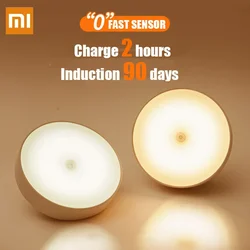 Xiaomi-モーションセンサー付きLEDナイトランプ,充電式,ポータブル,88 ° 回転,磁気,キッチン,ベッドサイド,テーブル