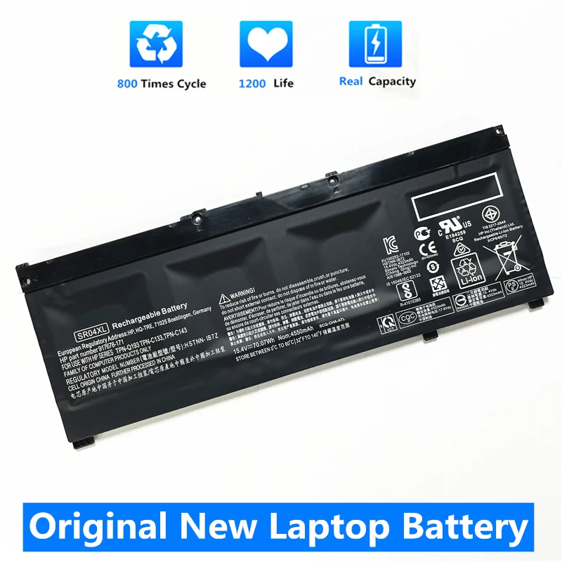 

CSMHY New SR04XL Laptop Battery For HP OMEN 15-CE CB CE015DX CB014ur TPN-Q193 Q194 C133 HSTNN-DB7W 917724-855