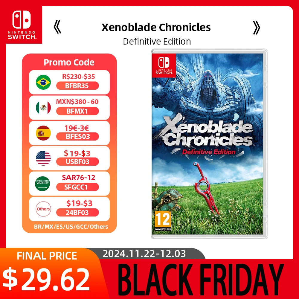 Nintendo Switch Game Deals - Xenoblade Chronicles Definitive Edition - Games Physical Support TV Tabletop Handheld Mode