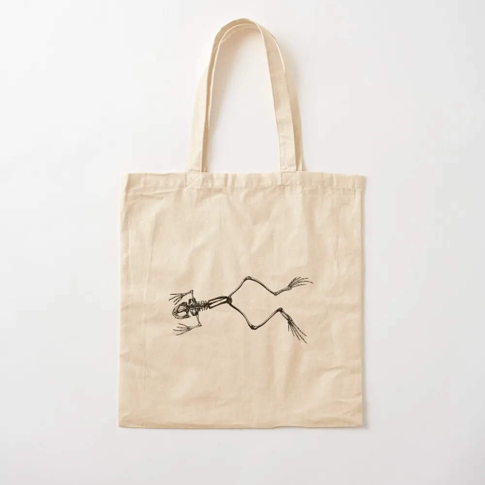 Frog Skeleton Vintage Print Tote Bag eco pack Gift bag Lady bag