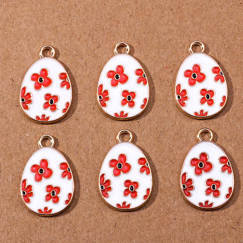 10 stücke Cartoon Emaille Tier Küken Ei Charme für Schmuck Machen Frauen Nette Tropfen Ohrringe Anhänger Halsketten DIY Handwerk Liefert – Detail 23