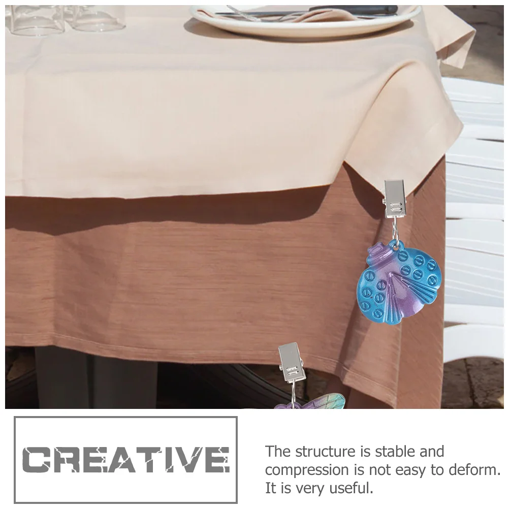 8 個の合金テーブルクロスクリップ絶妙なデザイン防風テーブルクロスウェイトテーブルクロス装飾パーティーの記念品
