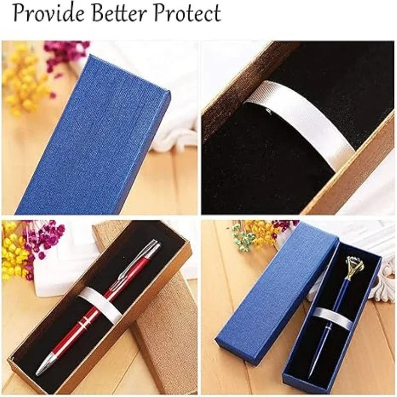 30Pcs Luxury Pen Boxes Gift Empty with Cushion Pen Presentation Jewelry Display Case for Office Supplies Birthday Christmas Gift
