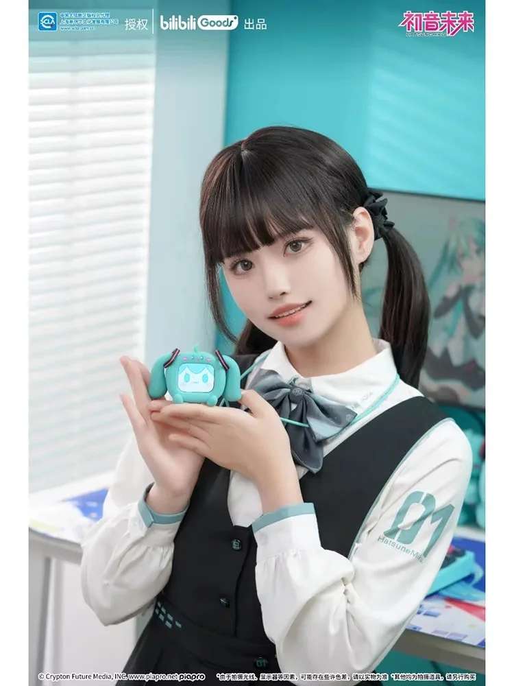 Bilibili Hatsune Miku CUBE FACE LCD Touch Screen Auricolari TWS Confezione regalo Display interattivo Regalo di compleanno Bluetooth